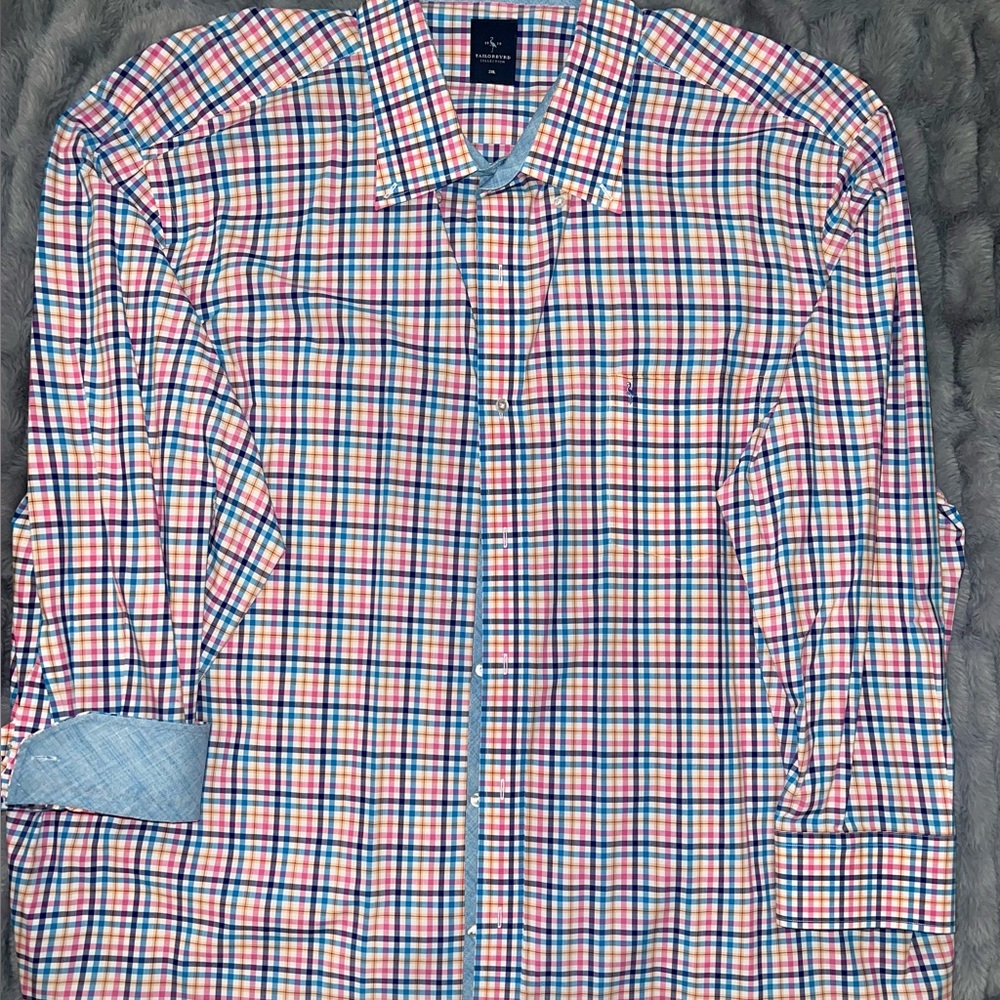 Tailorbyrd Multicolor Plaid Button Down Shirt